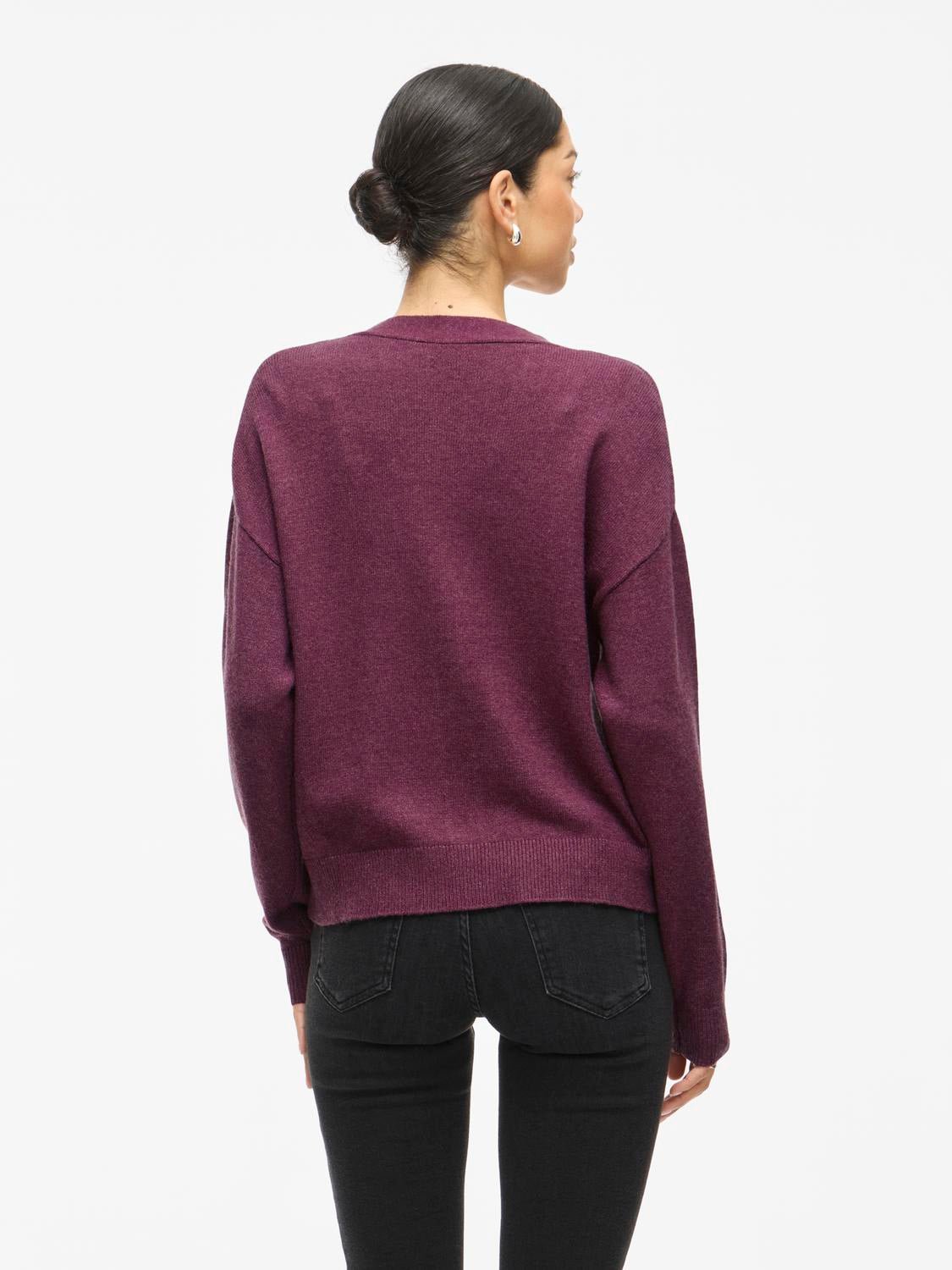 VIRIL Knit Cardigan - Fig - VERO MODA & VILA Bergvik